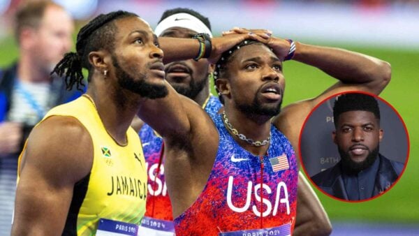 Emmanuel Acho breaks down Noah Lyles winning Gold instead of Kishane Thompson even though both clocked 9.79 in Men's 100 meter at Paris Olympics