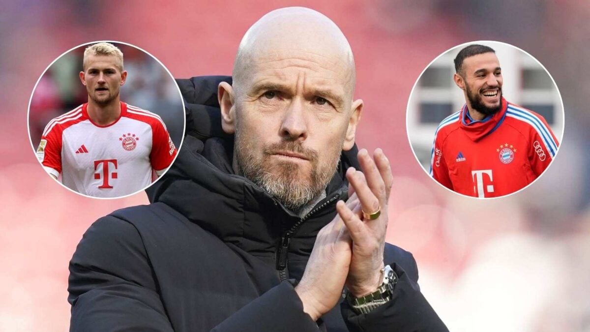 Erik ten Hag, Noussair Mazraoui & Matthijs de Ligt