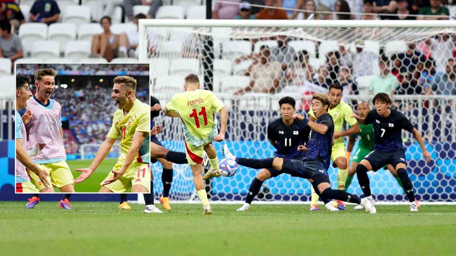 “His potential is scary”- Fans in awe as Fermin Lopez scores two SCREAMERS to hand Spain a spot in the Olympics semi-final