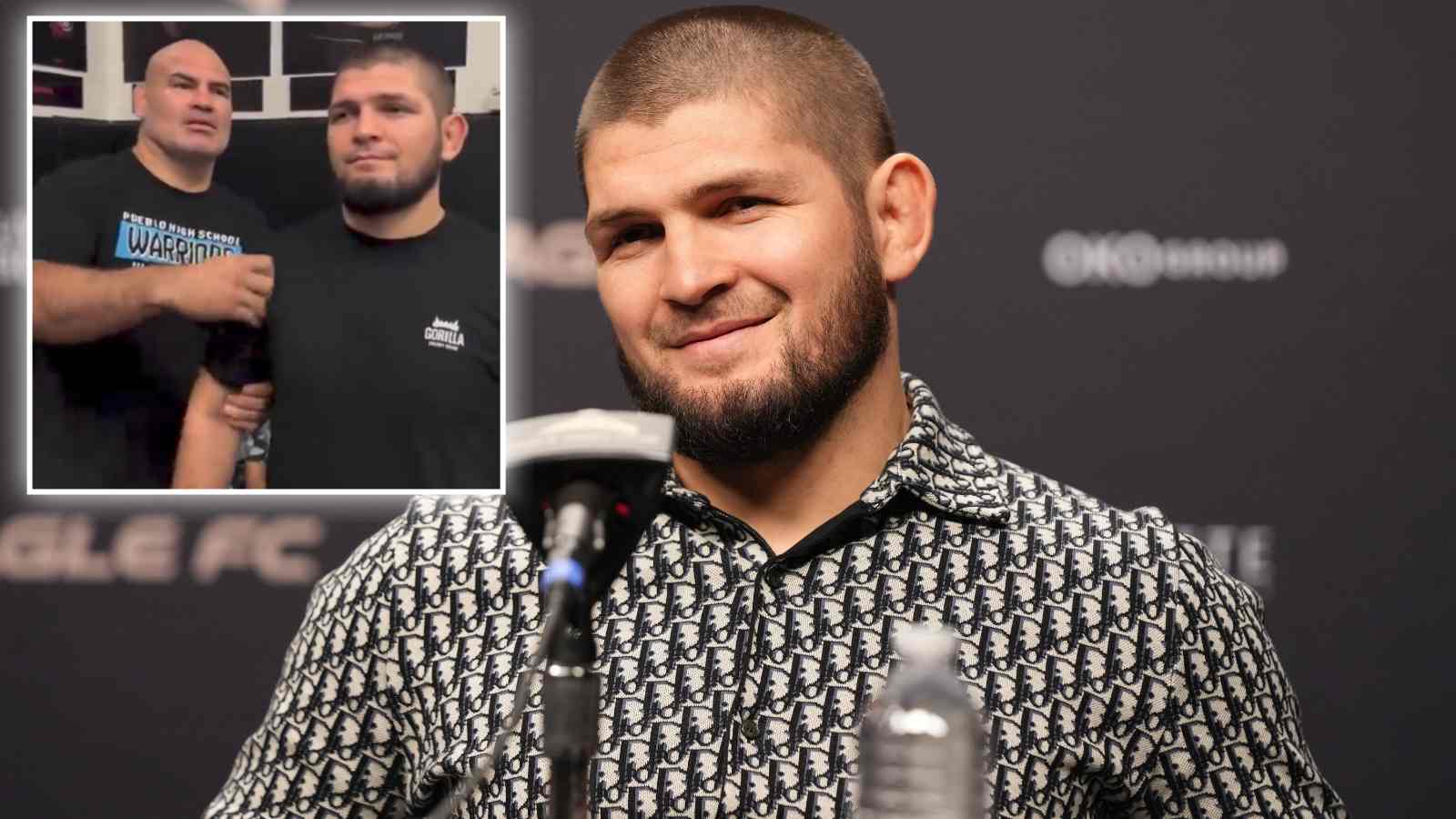 VIDEO: Khabib Nurmagomedov goes VIRAL for getting massage from UFC legend Cain Velasquez