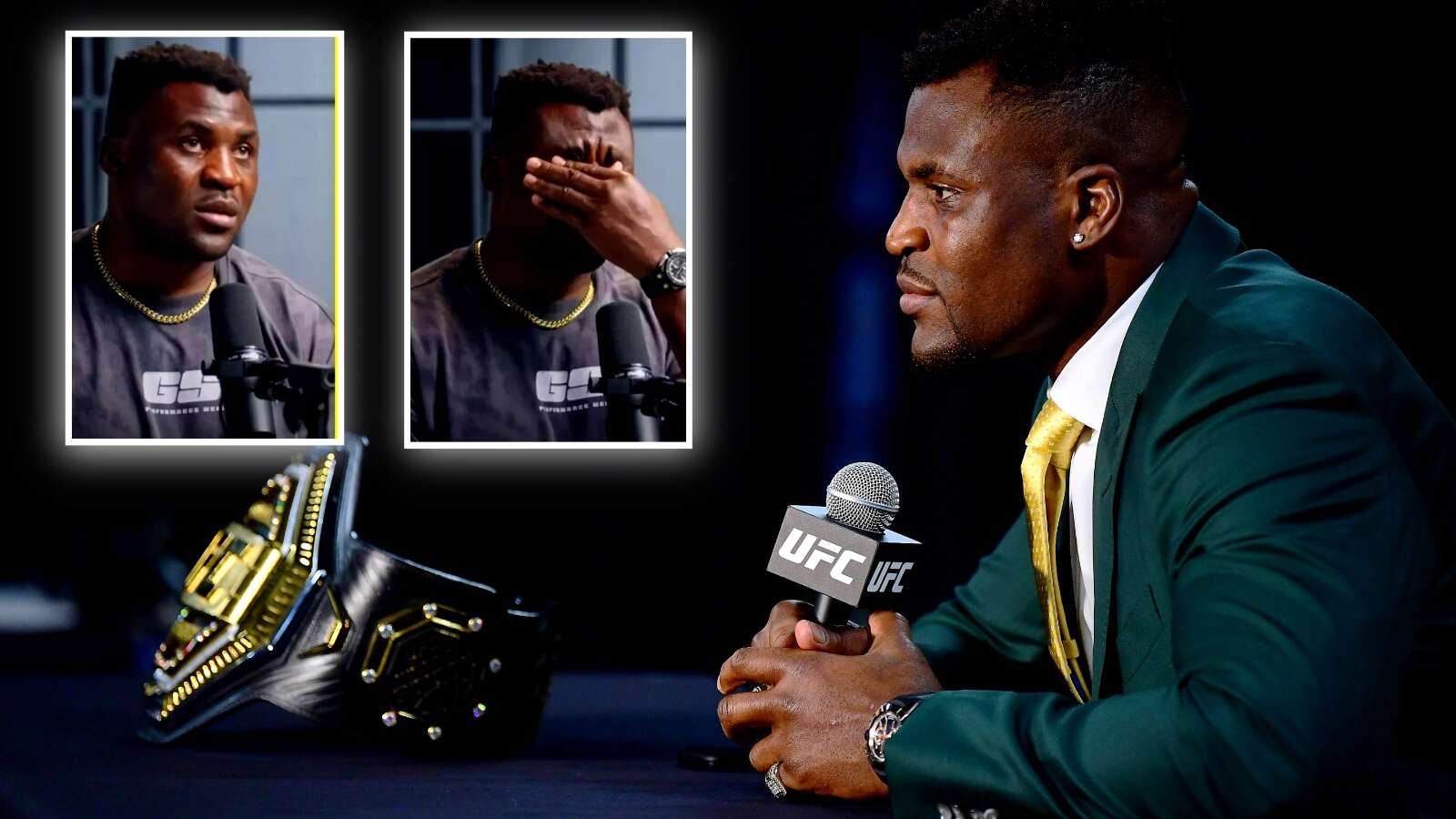 VIDEO: “What’s the purpose in fighting?” Francis Ngannou breaks down in tears talking about son passing away