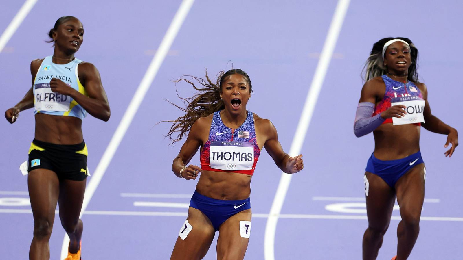 VIDEO: Harvard graduate Gabby Thomas in tears after winning 200m gold medal at Paris Olympics