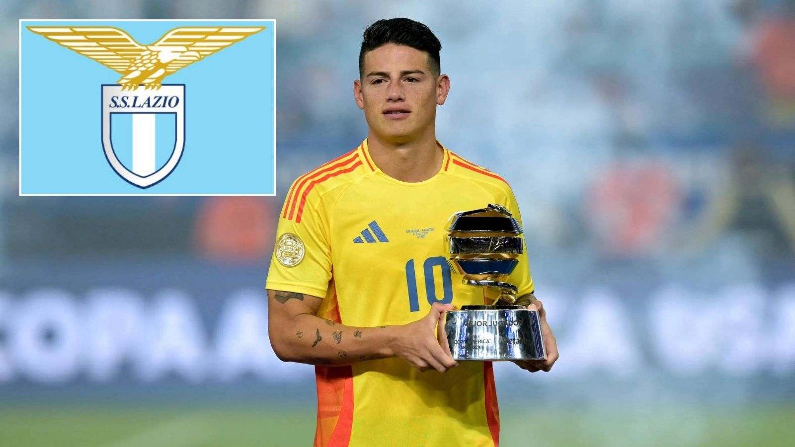 “He’s bigger than them by the way”- Fans express outrage as Lazio director claims Copa America POTT James Rodriguez isn’t good enough to play for Serie A club