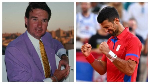 Jimmy Connors(L), Novak Djokovic(R)