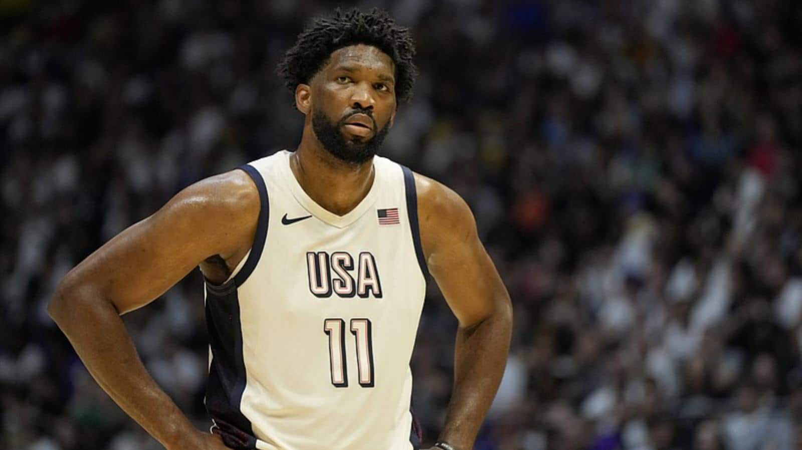 VIDEO: Joel Embiid RILES UP ‘booing’ French crowd at Paris Olympics as Team USA breeze past Puerto Rico