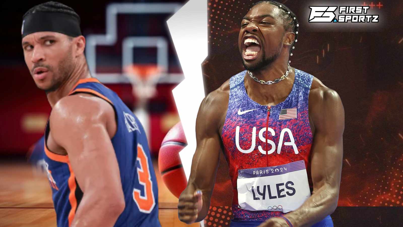 Noah Lyles disses Josh Hart despite props from Knicks superstar after Paris Olympics gold medal