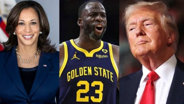 Kamala Harris, Draymond Green and Donald Trump