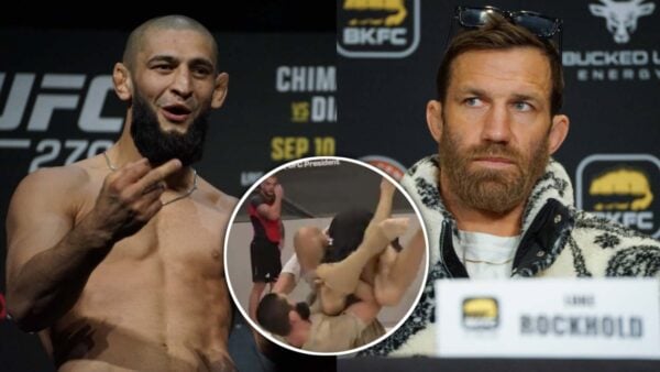 Khamzat Chimaev and Luke Rockhold at 'HFC Fight Show'