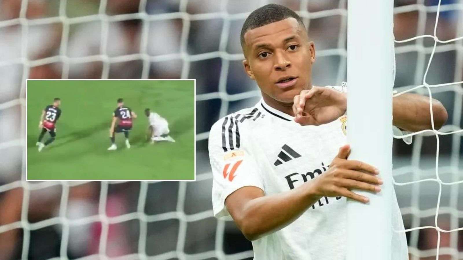 “This is hard to watch” – Fans mock Kylian Mbappe and Vinicius Jr. as Real Madrid drop points yet again in La Liga