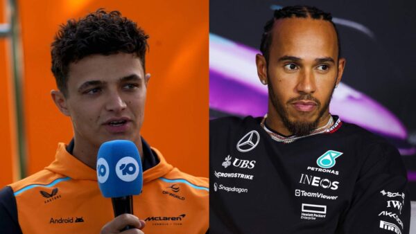 Lando Norris and Lewis Hamilton