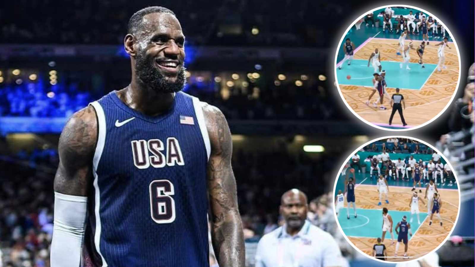 “He is a wizard man” – LeBron James goes VIRAL for insane pass to Joel Embiid at Paris Olympics