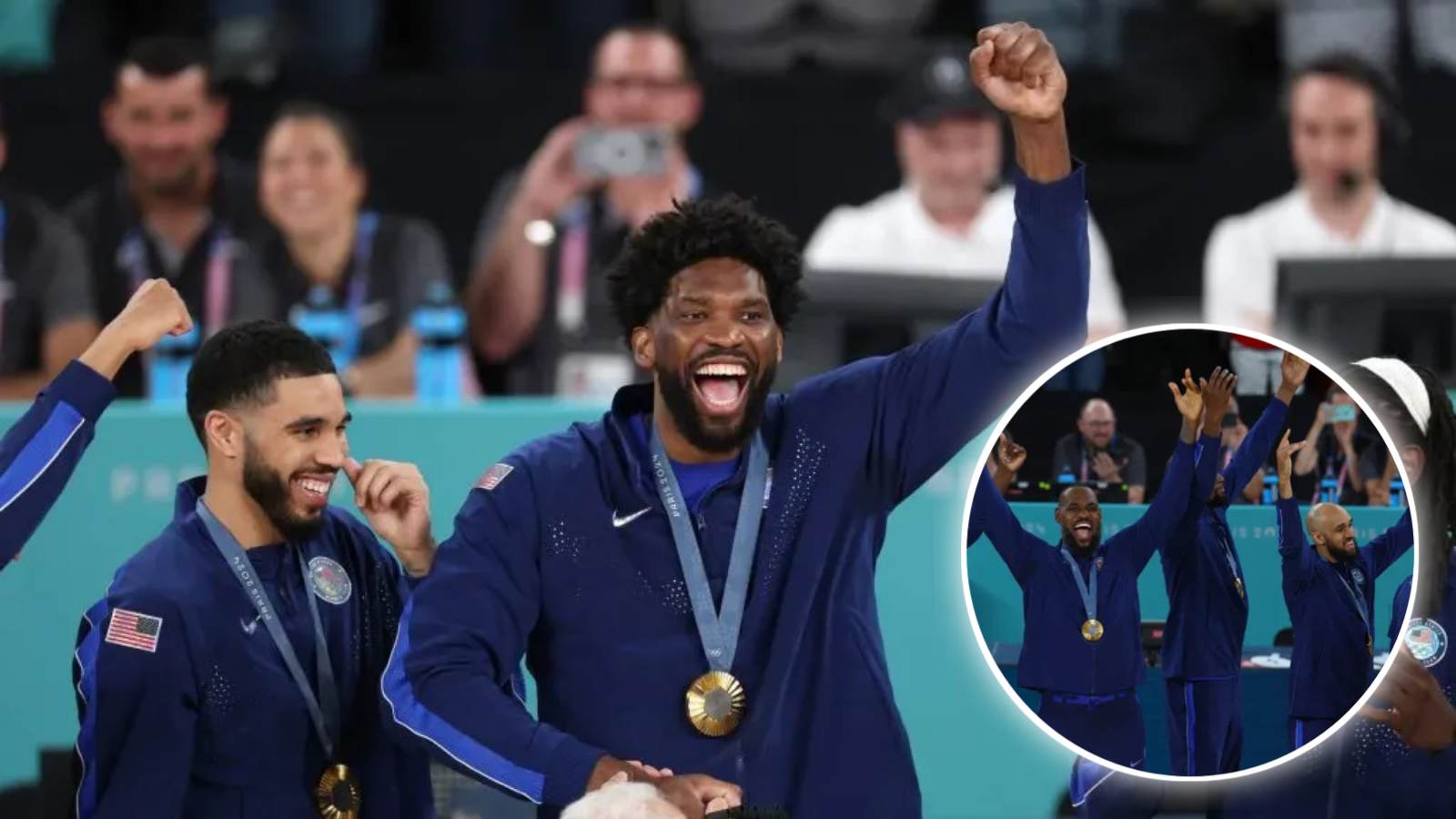 “Booing powers him” – LeBron James, Stephen Curry, and team TAUNT French crowd booing Joel Embiid in medal ceremony