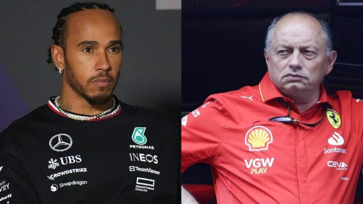 Lewis Hamilton and Fred Vasseur