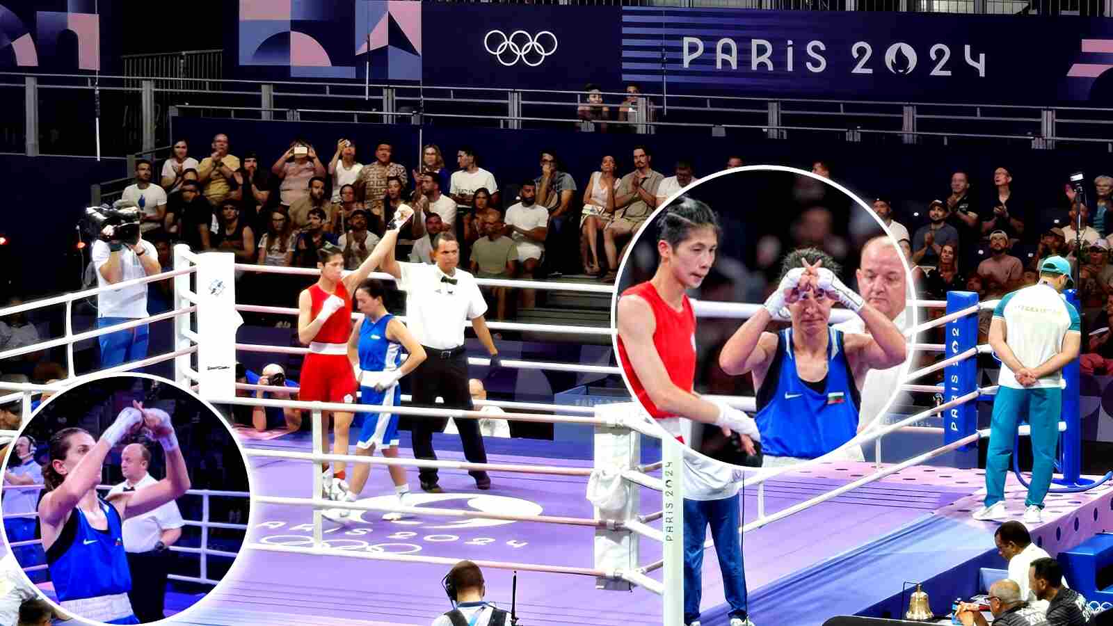 Bulgarian female boxer shows ‘XX’ chromosome symbol after losing to gender test-failed Taiwan’s Lin Yu-ting at Paris Olympics