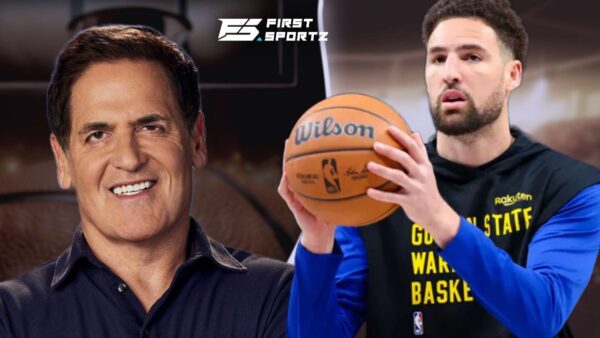 Mark Cuban and Klay Thompson