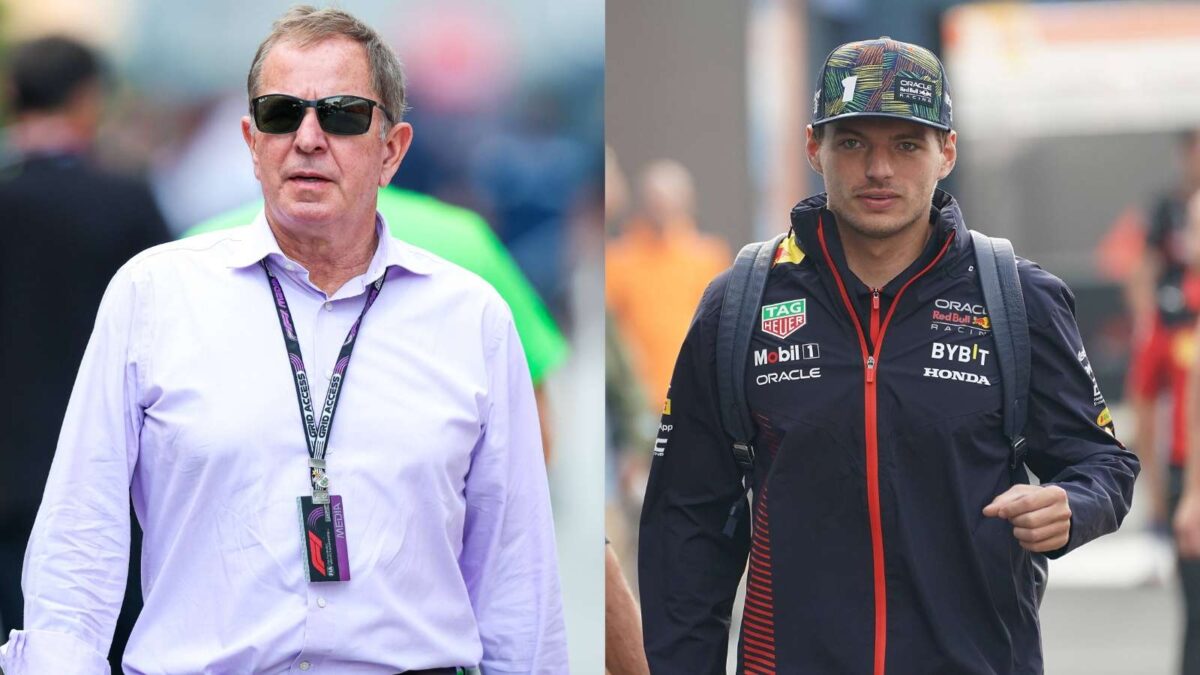 Martin Brundle and Max Verstappen