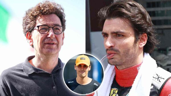 Mattia Binotto, Gabriel Bortoleto, and Carlos Sainz (via IMAGO)