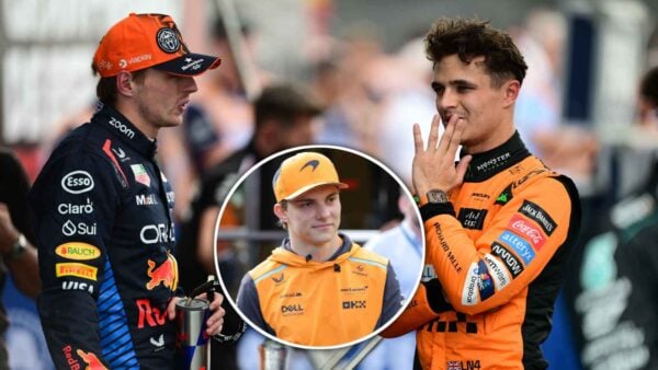 Max Verstappen, Lando Norris, and Oscar Piastri