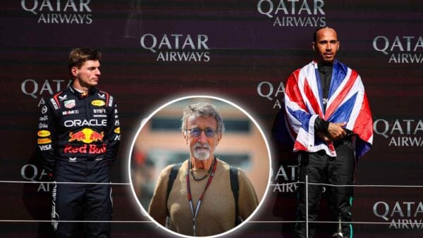 Max Verstappen, Lewis Hamilton, and Eddie Jordan