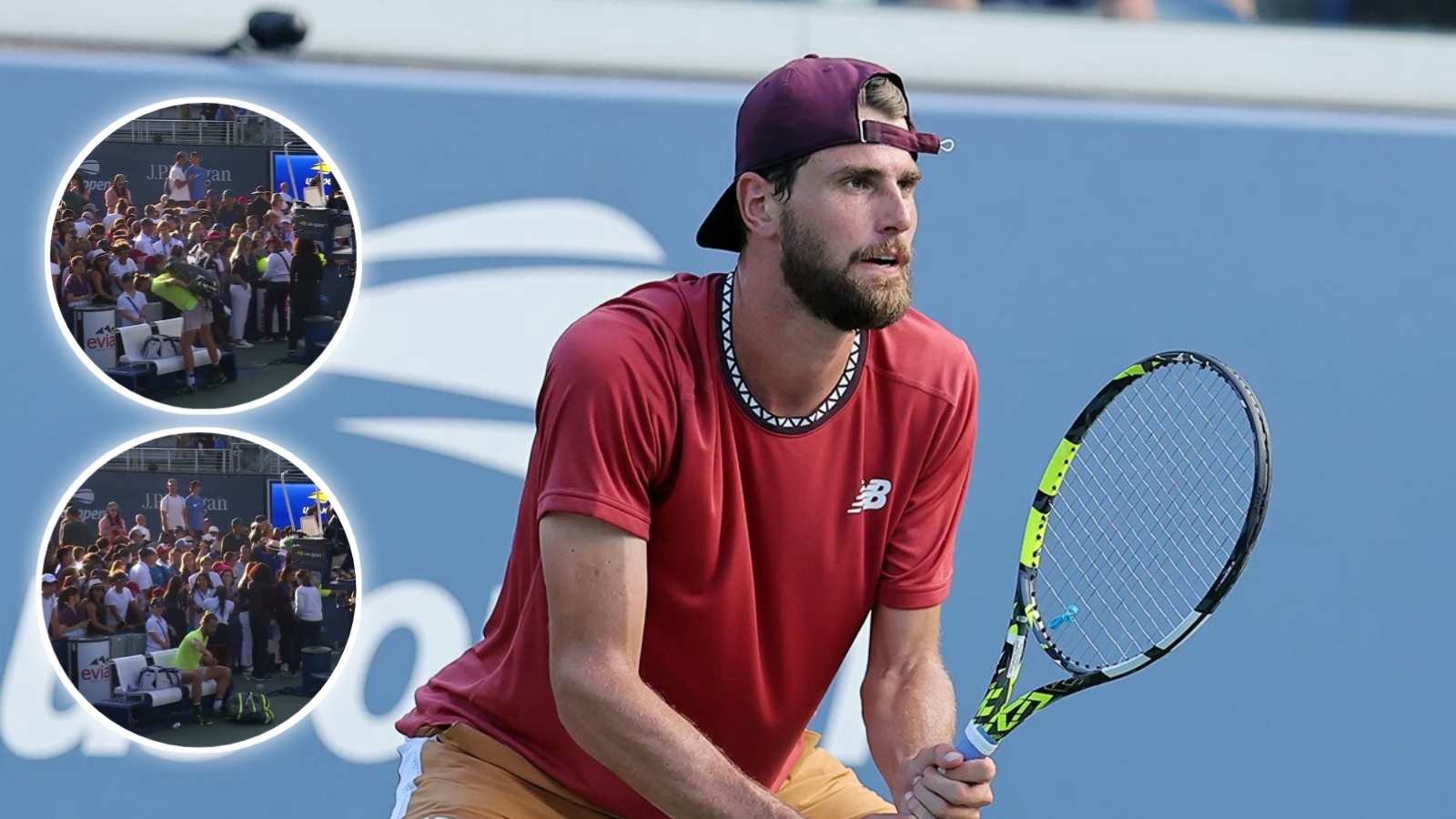 (Video) Frustrated Maxime Cressy bizarrely throws things on court after failing to qualify for main draw of the US Open