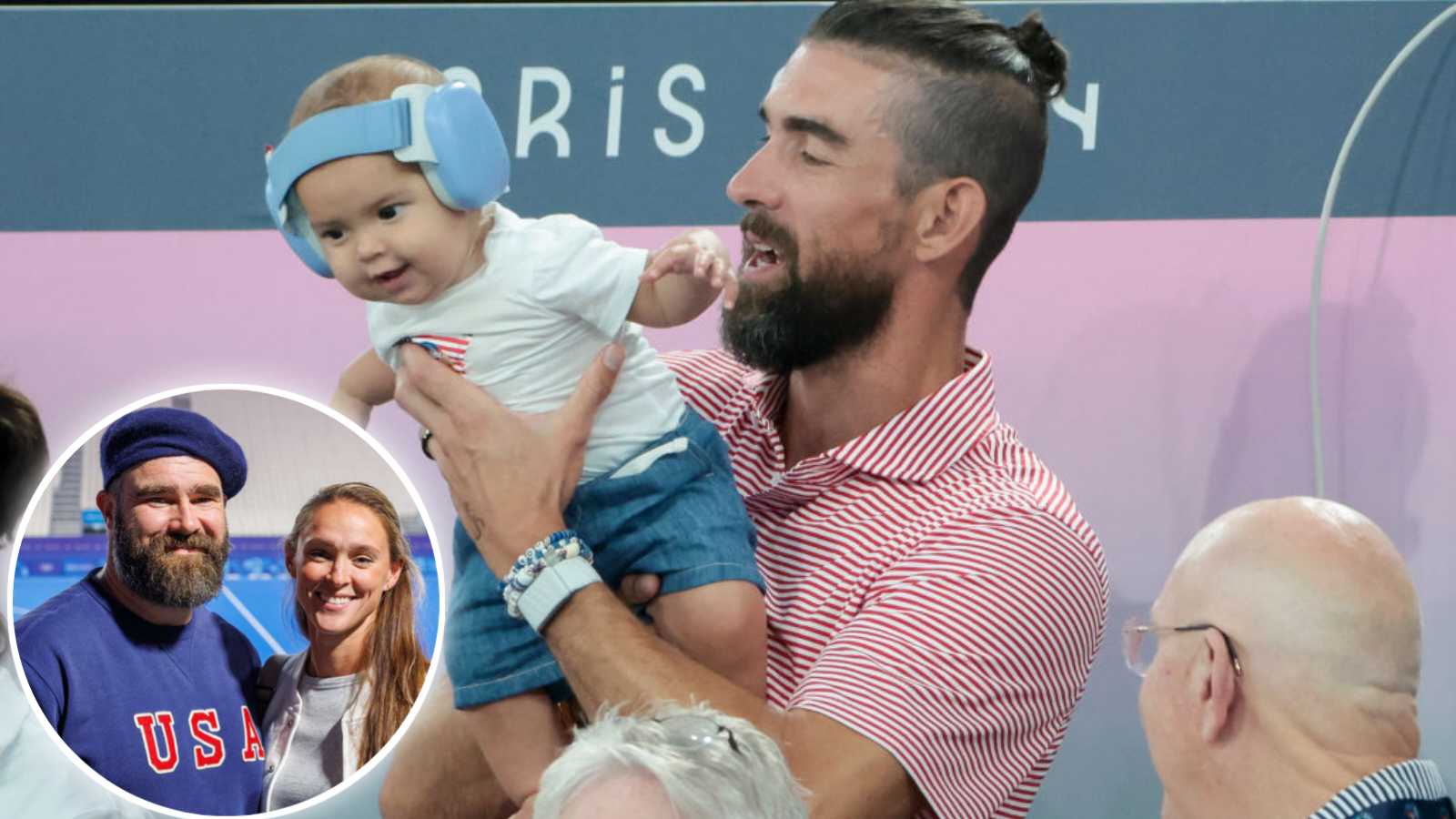 Jason Kelce’s wife ignored Michael Phelps just because she was missing her kids at Paris Olympics