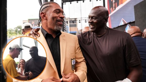 NBA legend Michael Jordan at NFL Hall of Fame ceremony