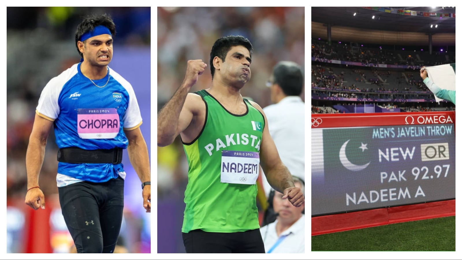 Pakistan’s Arshad Nadeem shocks the world by throwing 92.97m to win Javelin gold at Paris Olympics, dethrones Neeraj Chopra