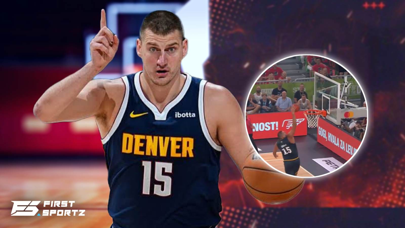 “This fool hates the NBA” – Nikola Jokic surprises fans with self alley oop dunk at exhibition game 