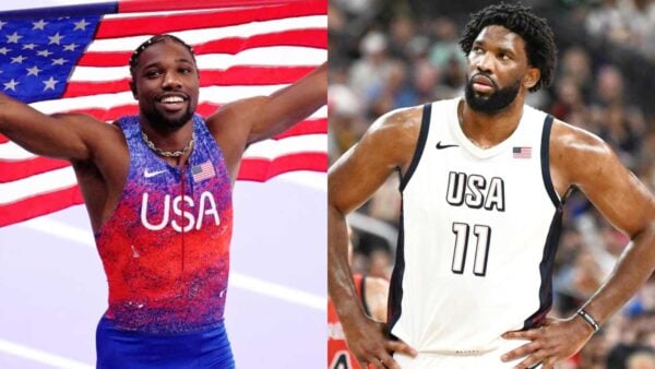 Noah Lyles and Joel Embiid