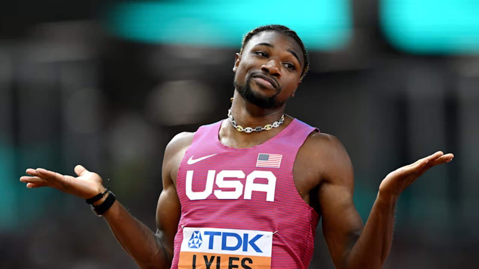 Noah Lyles clowns haters for doubting COVID-19 during Paris Olympics 200m race