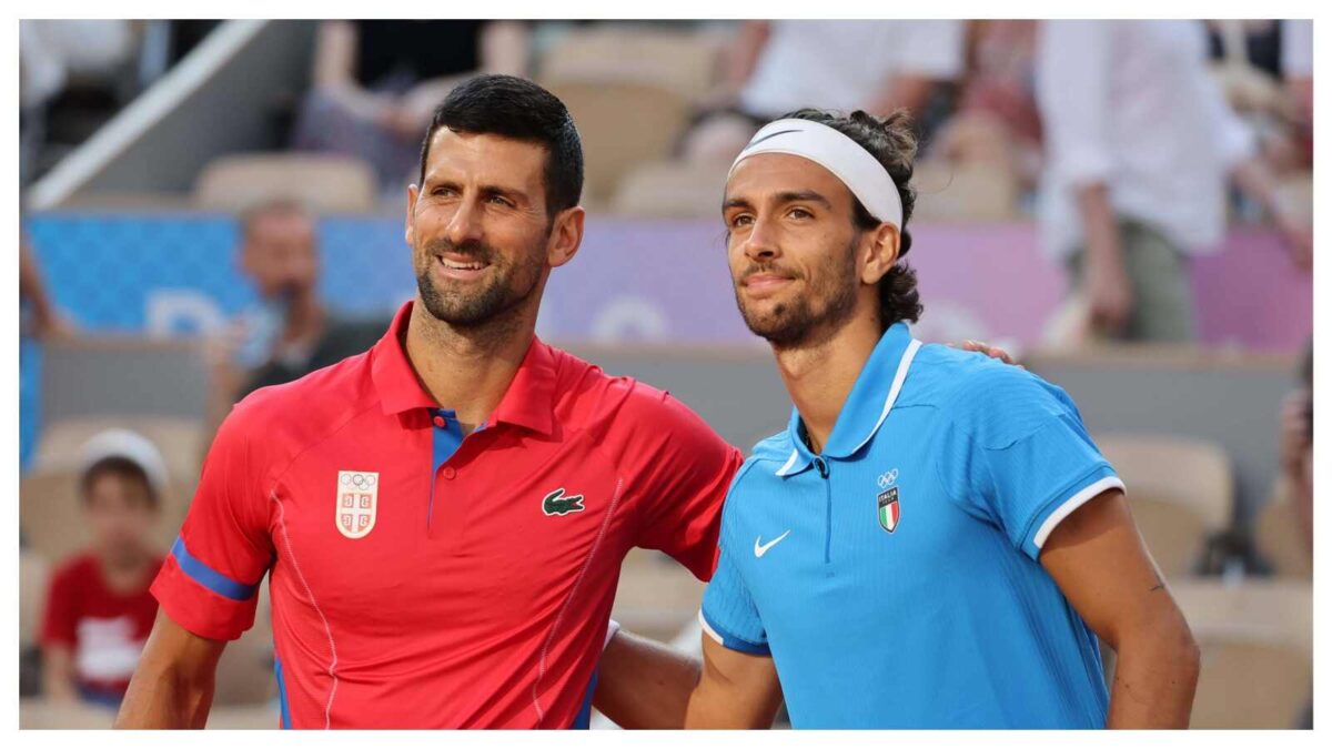 Novak Djokovic and Lorenzo Musetti