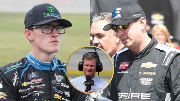 Parker Retzlaff, Dale Earnhardt Jr. and Kyle Busch