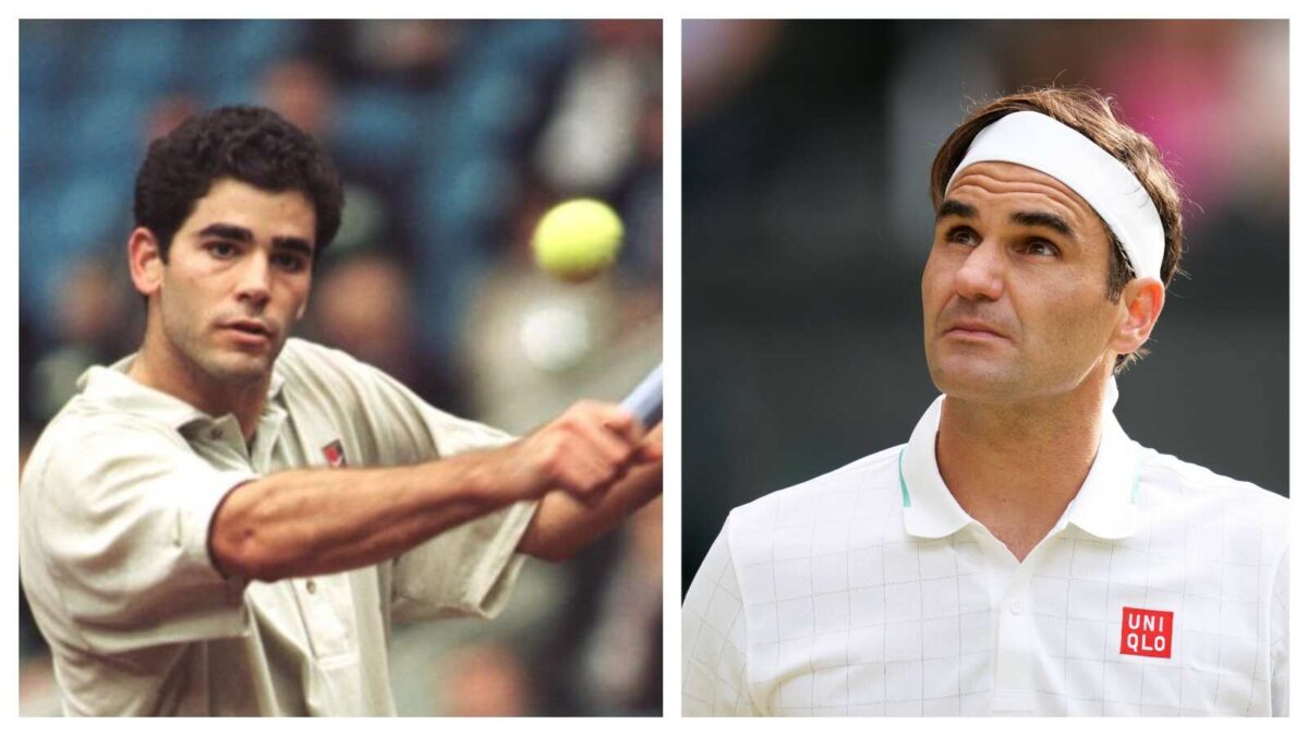 Pete Sampras(L), Roger Federer(R)