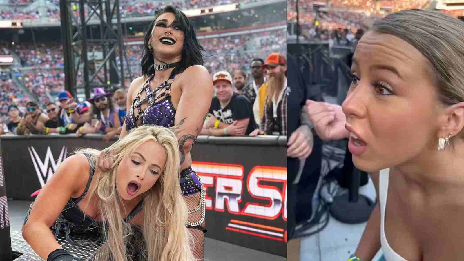 Viral ‘Hawk Tuah’ girl realizes she’s into ‘women fighting’ because of Rhea Ripley and Liv Morgan after attending WWE SummerSlam