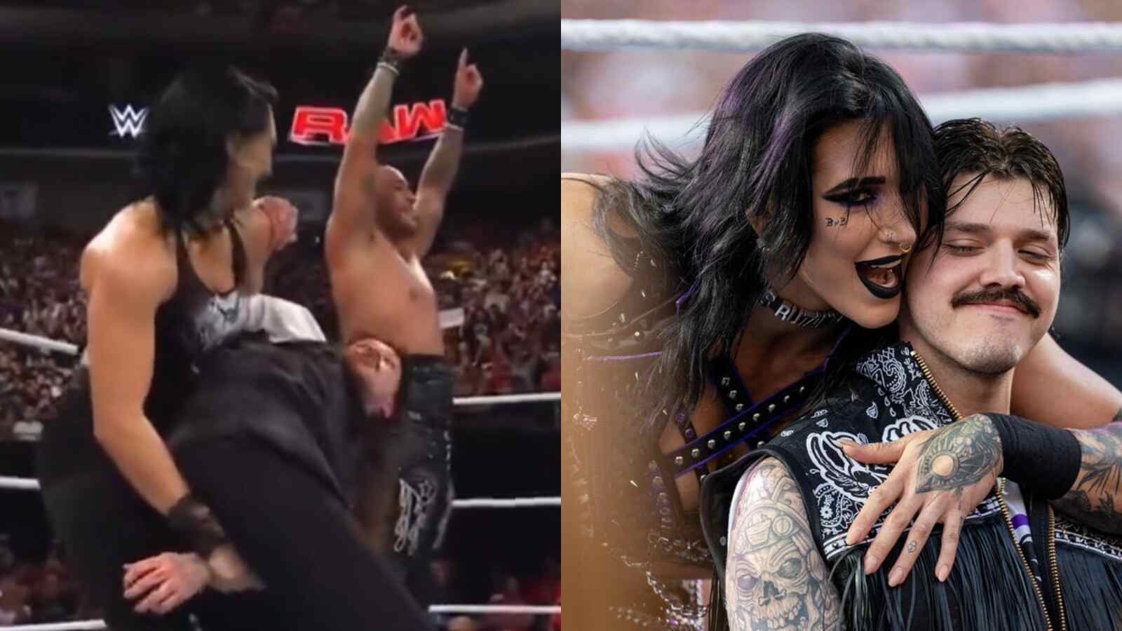 Liv Morgan saves Dominik Mysterio at last second after Rhea Ripley attempts Riptide on former partner on Raw