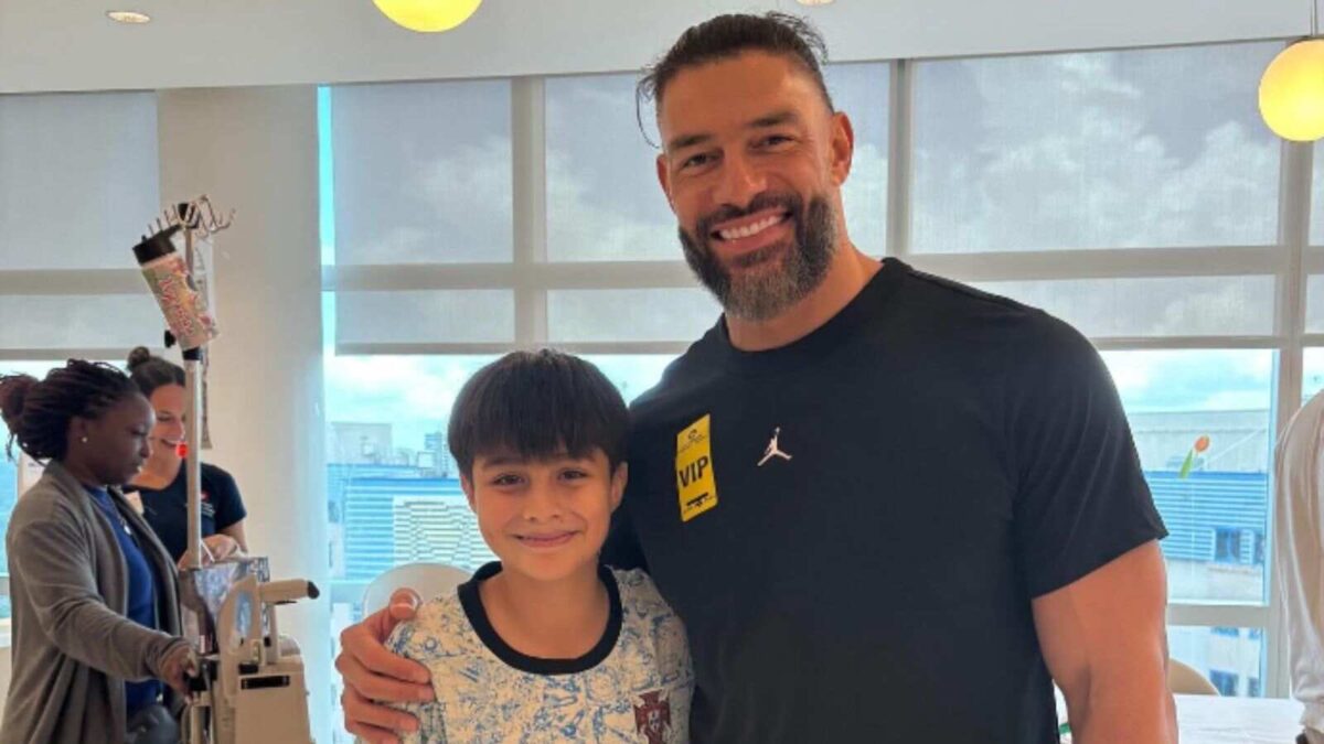 Roman Rivas Kid Roman Reigns wins hearts by surprising pediatric patients with a pizza ...