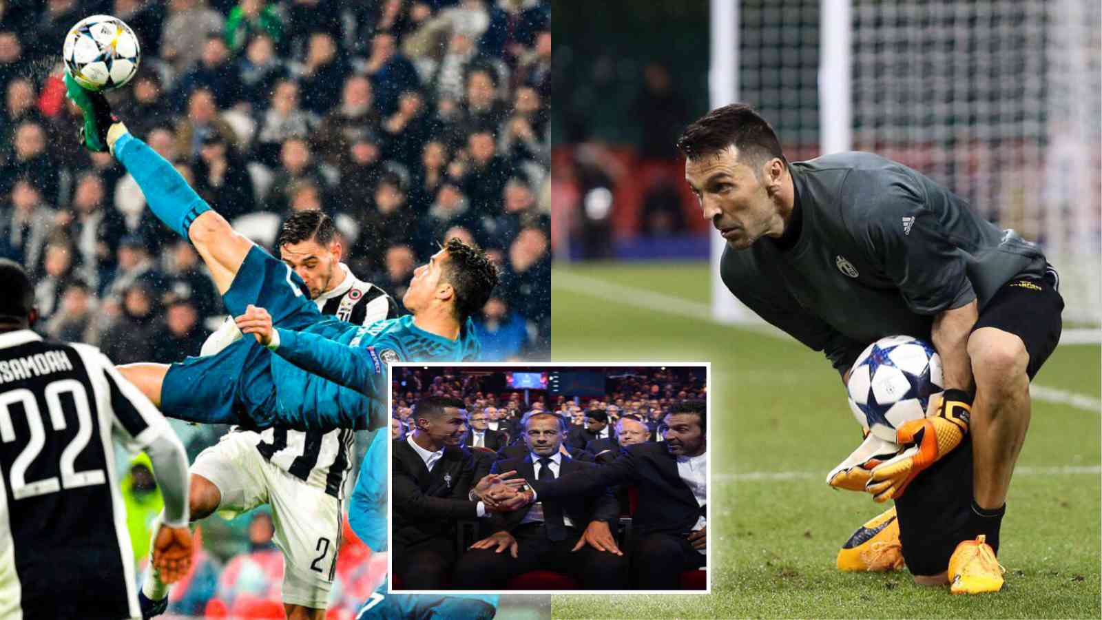 “I am sorry” – Cristiano Ronaldo apologises jokingly to Gianluigi Buffon for his crazy strike in UCL