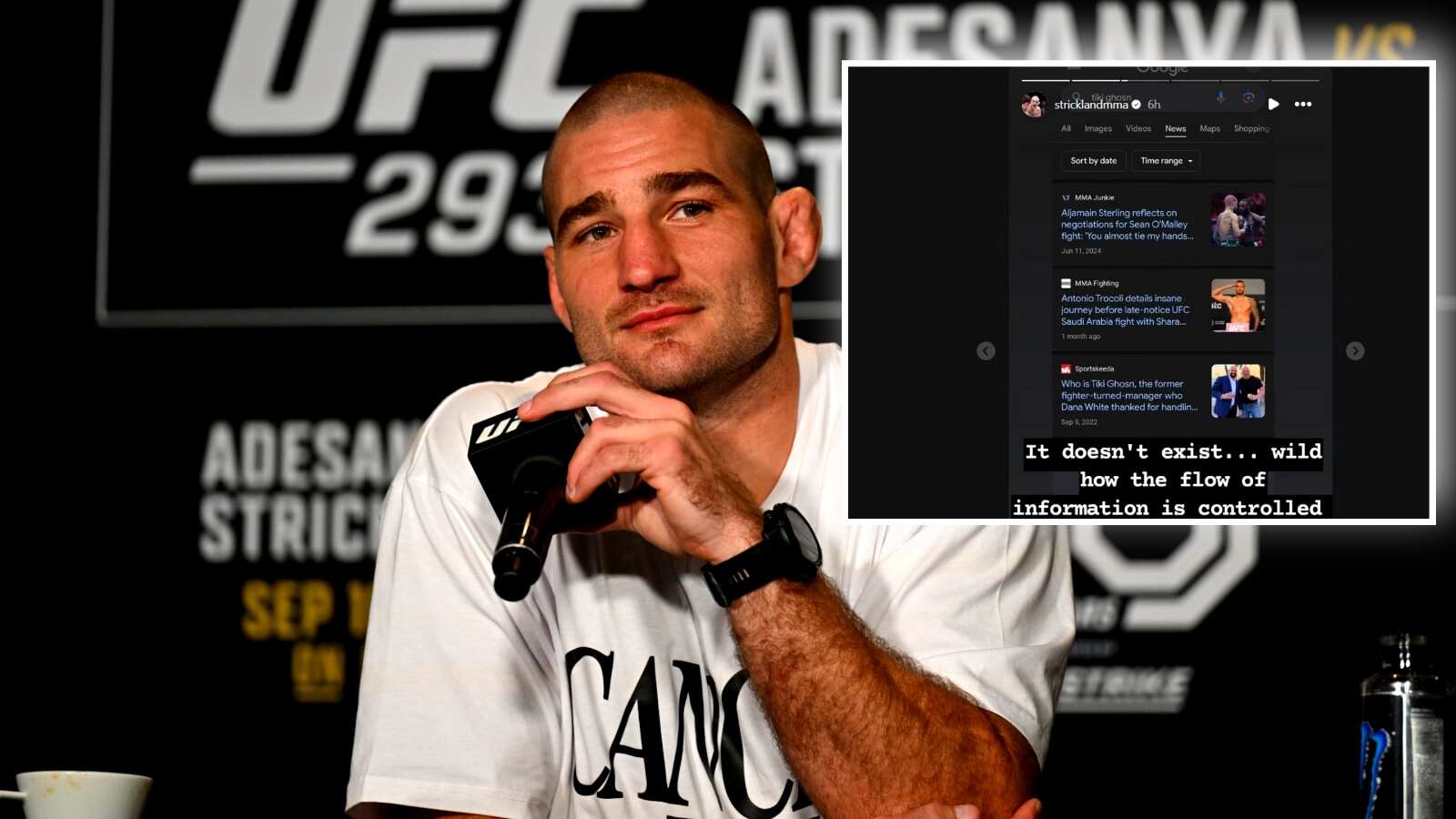 Sean Strickland accuses media and Google of covering up PREDATORY allegations about MMA manager Tiki Ghosn