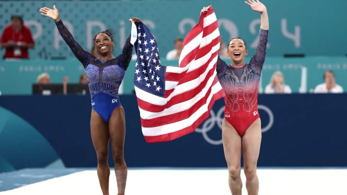 Simone Biles and Suni Lee