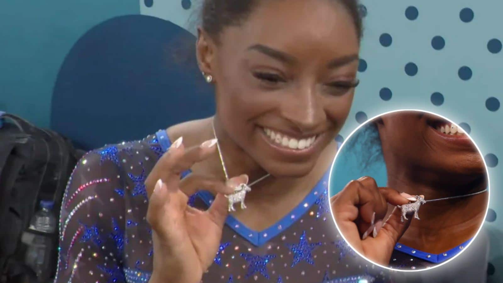 Simone Biles flaunts ‘GOAT’ chain in viral video after clinching 6th Gymnastics gold at Paris Olympics