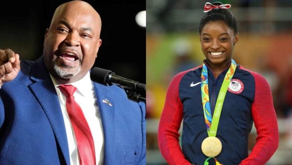 Simone Biles and Mark Robinson