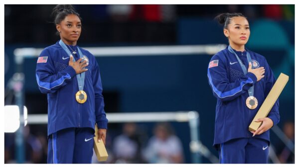 Simone Biles and Suni Lee