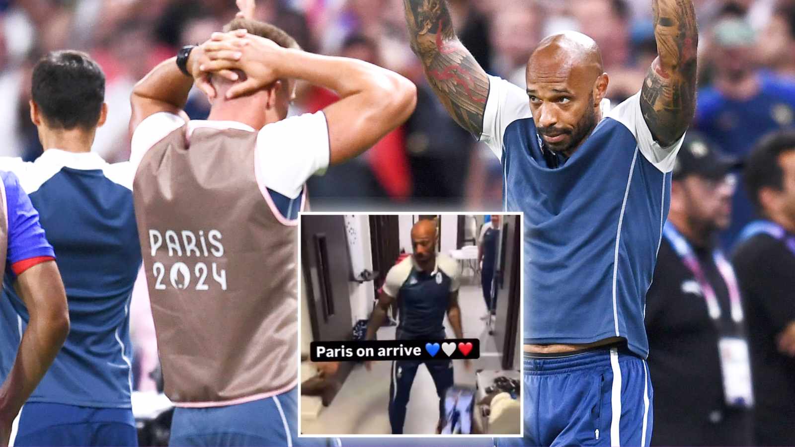 France head coach Thierry Henry shows off his moves as hosts book spot in Paris Olympics final after amazing comeback win