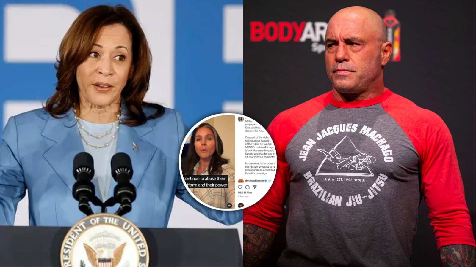 American politician EXPOSES Joe Rogan’s edited Kamala Harris praise posted by MSNBC