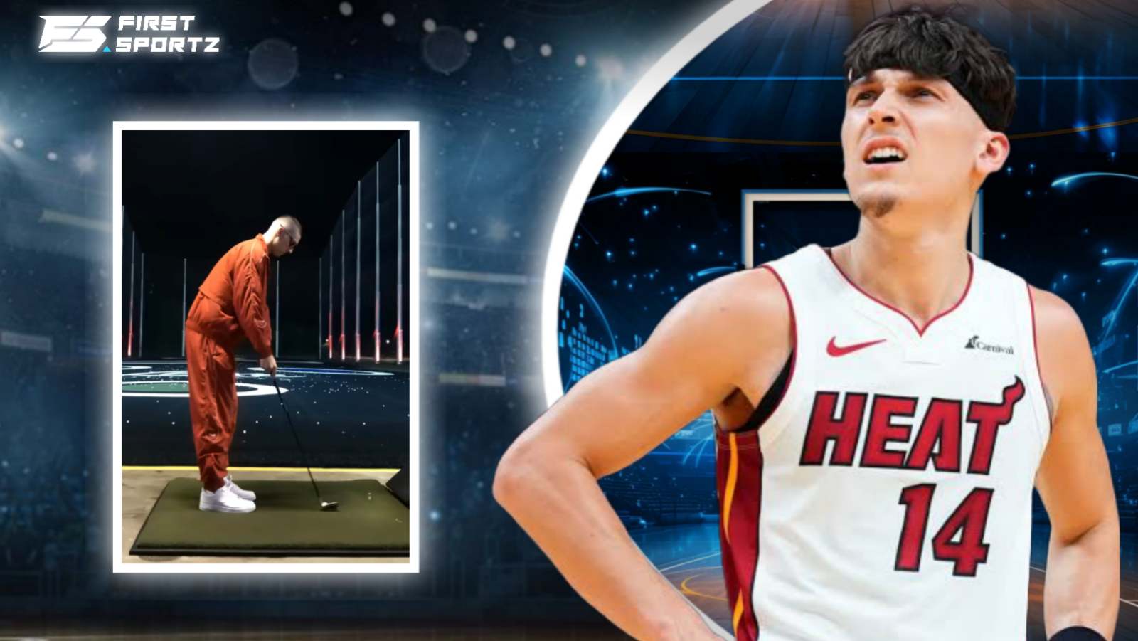 VIDEO: Tyler Herro’s bizarre attempt at swing in Top Golf goes viral