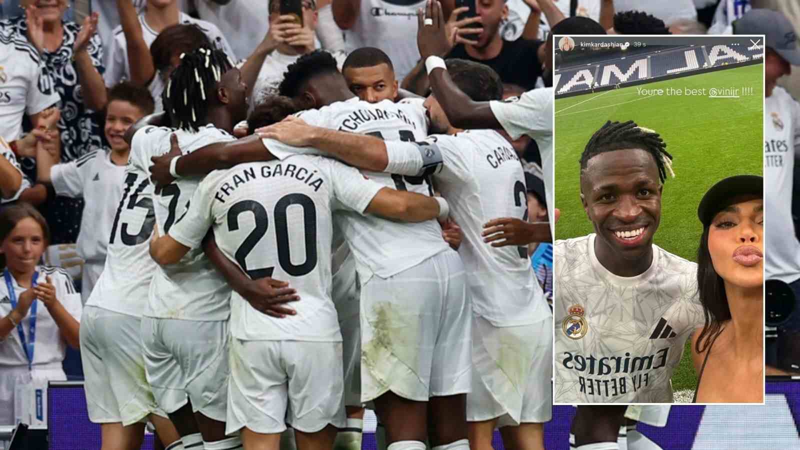 “You’re the best,” Billionaire Kim Kardashian hails Real Madrid star Vinicius Jr. as the ‘best player’ on social media