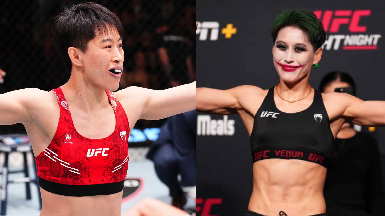 VIDEO: Chinese female fighter cosplaying as ‘The Joker’ gets electric KO win on UFC debut 