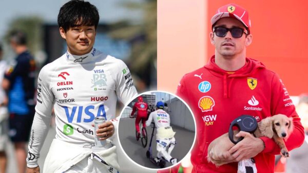 Yuki Tsunoda and Charles Leclerc