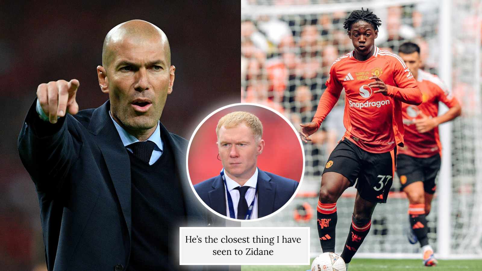 Premier League legend Paul Scholes bizarrely compares Manchester United teenager Kobbie Mainoo to Zinedine Zidane