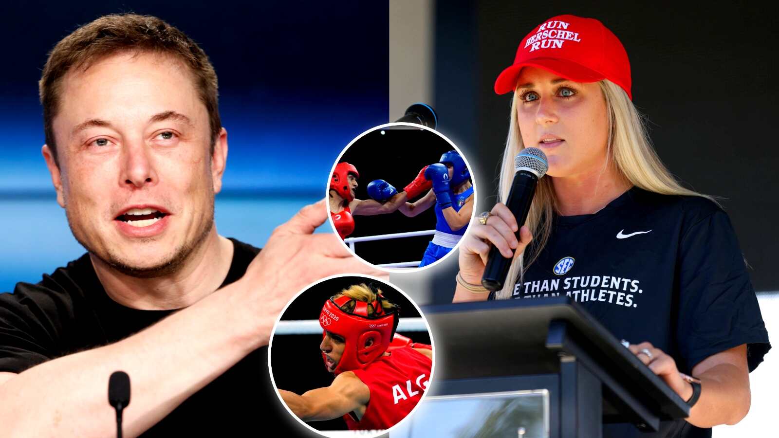 Riley Gaines backed by Billionaire Elon Musk over BAN of boxer who failed gender test from Paris Olympics